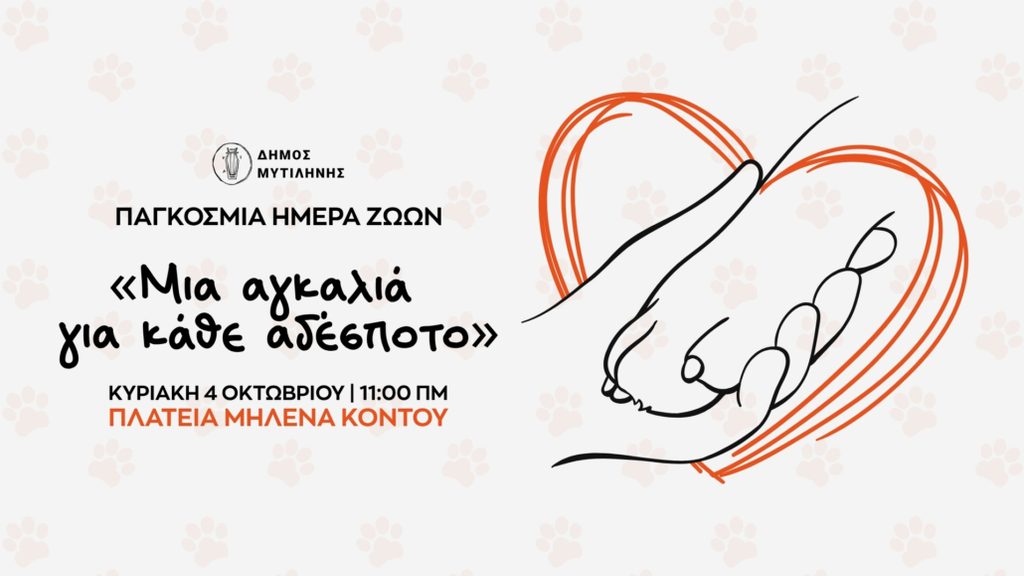 Εκδήλωση για την Παγκόσμια Ημέρα Ζώων από τον Δήμο Μυτιλήνης